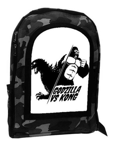 Mochila Camuflada Godzilla Vs Kong A13