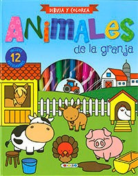 Libro Dibuja Y Colorea Animales De La Granja