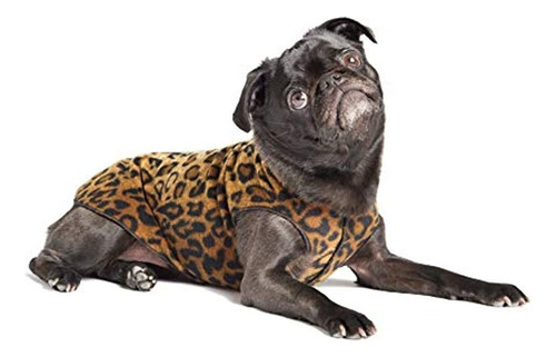 Suéter Elástico De Lana Para Perro Talla 10 Diseño Leopardo