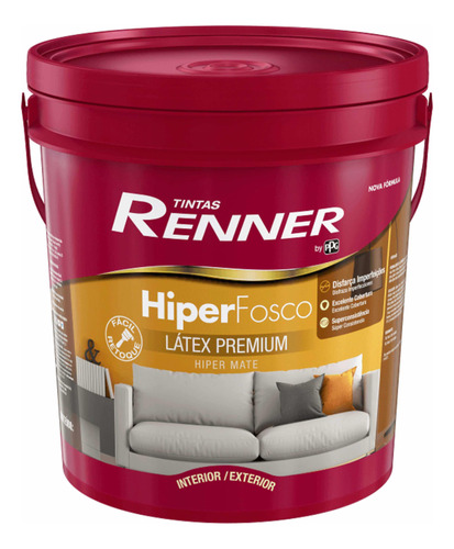 Pintura De Látex Hipermate De Alta Calidad, 18 Litros Renner