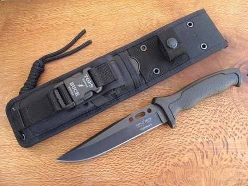 Cuchillo Buck Knives 650 Nighthawk 420hc Hoja 16,5cm Funda.