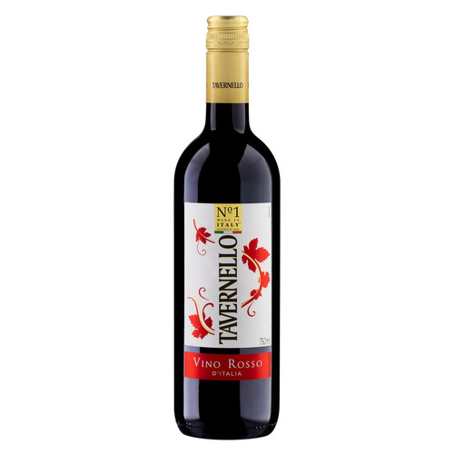 Imagem 1 de 2 de Vinho tinto meio seco Sangiovese Tavernello adega Caviro 750 ml