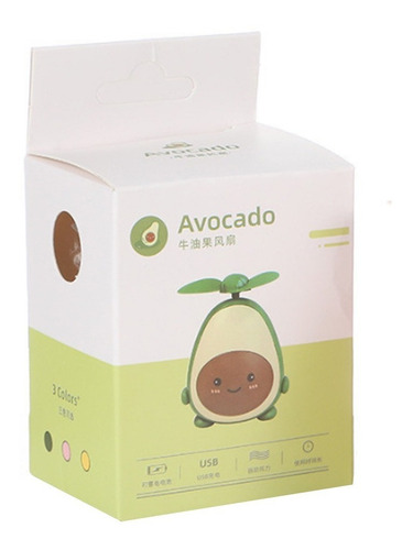 Imagen 5 de 5 de Ventilador De Mano Pequeño Baby Aguacate Verde Recargable