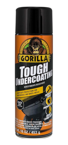 Gorilla Tough Undercoating Black Aerosol De 16.0 Onzas