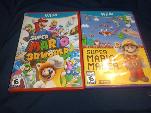 2 Juegos De Wii U Super Mario 3d World Y Super Mario Maker (Usado)