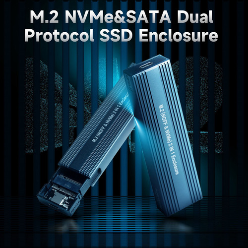 Imagen 4 de 6 de Estuche Para Disco Duro Móvil M.2 Nvme Y Sata Dual Protocol