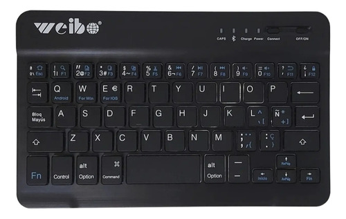 Teclado Inalambrico Bluetooth Weibo Para Tablet Y Celular