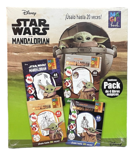 Pack Libros Para Colorear Mágicos Star Wars The Mandalorian