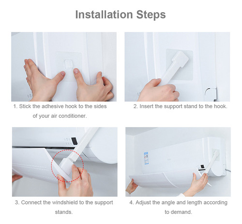 Deflector Antiviento Ajustable Con Aire Acondicionado, Antis