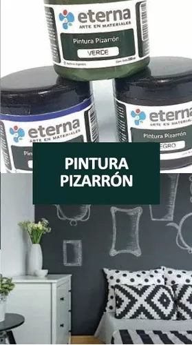 Pintura Pizarrón Pizarra X200ml Color Negra Eterna