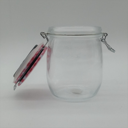 Imagen 3 de 4 de Frasco De Vidrio De Tapa Escocesa Con Cierre Clip 14x8 Cm