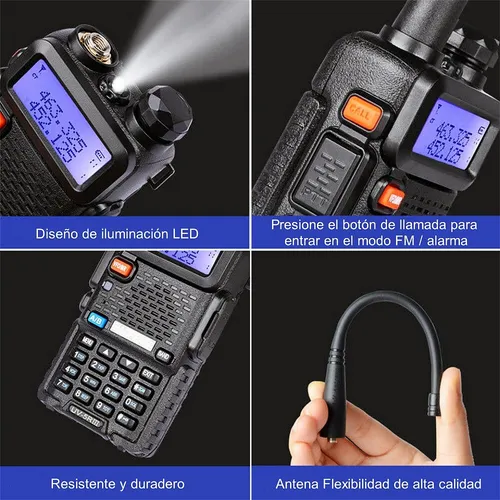 8w Radios De Comunicacion Walkie Talkie Uv5r 128 Canale 10km