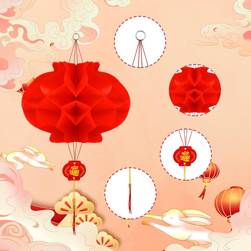 Linterna China Roja De 30.5 Cm, Decoración Para Año Nuevo Y