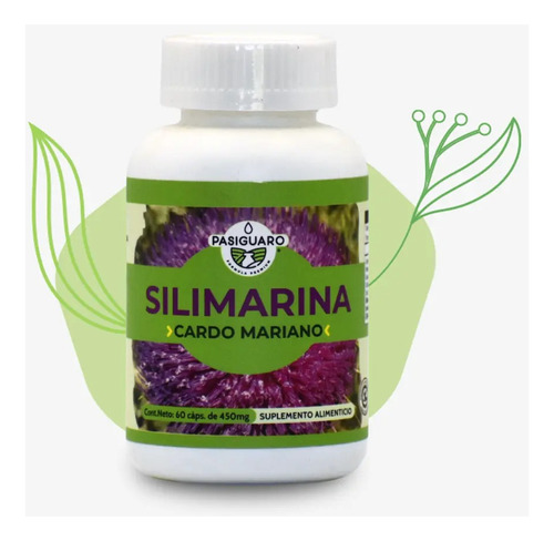 Silimarina Cardo Mariano Concentrado  60 Cápsulas De 450 Mg 