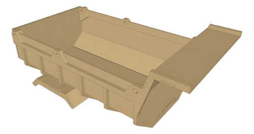 Miniatura Caçamba Toco(4x2) Em Mdf Escala 1/14