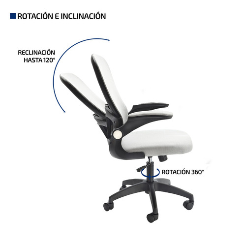Silla De Escritorio Y Oficina Ergonomica Pc Giratoria Femmto Color Gris