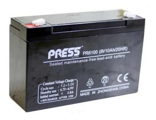 Bateria De Gel 6v Volts 10a Amper Press