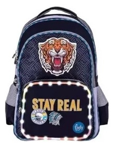 Mochila Escolar Footy Stay Real Con Luz Premiun Regalo 