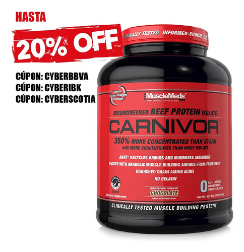 Beef Protein Isolate Carnivor Musclemeds 4.19 Lb