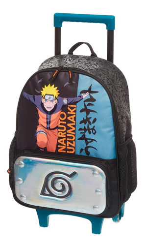 Mochila De Rodinhas Naruto Ninja Run Preto - Pacific