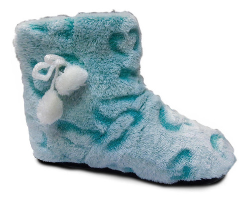 Pantufla Calcetín Niño Antideslizante Corazón Turquesa Mike`