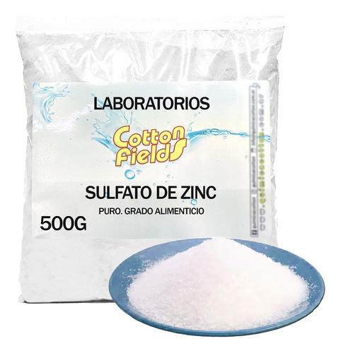 Sulfato De Zinc Puro Grado Alimenticio X 500 Gr