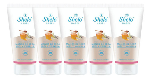 5 Pack Crema De Manos De Seda Miel Y Vainilla Shelo