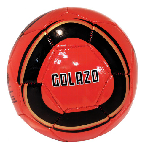Pelota Golazo Mini De Cuero Color Rojo/negro