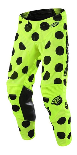Imagen 7 de 12 de Pantalon Motocross Troy Lee Gp Air Polka Dot Amarillo/negro