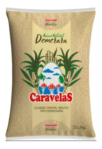 Kit 10 Açúcar Demerara Caravelas - 1kg