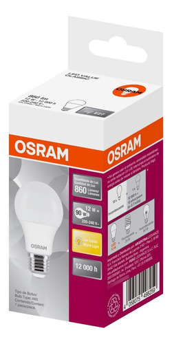 Imagen 2 de 8 de Lámparas Led 9w=75w Osram Luz Cálida Pack X 20 Por E631