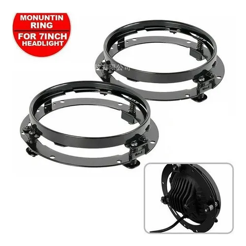 Parte De Base Anillo Ajuste Faro 7 Jeep Vw Vocho Harley Negr