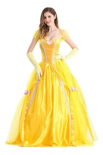 Vestido De Princesa De La Bella Y La Bestia De Halloween