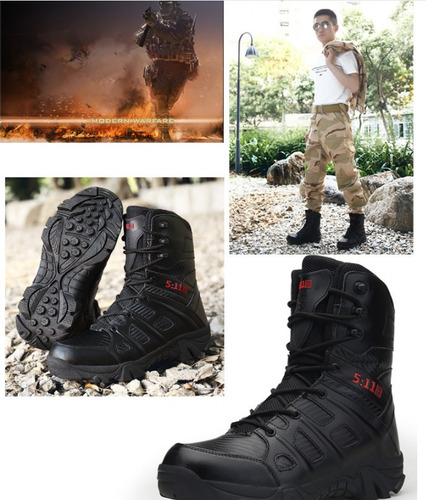 Nuevas Botas Militares Safari Tácticas De Caña Alta For