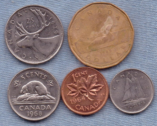 Canada 1964 - 1989 * 5 Monedas * Oferta !!!!