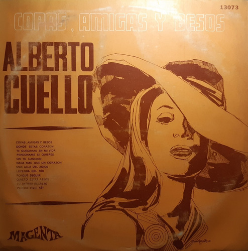 Disco Alberto Cuello Copas, Amigas Y Besos Orig 1969 Impec!!