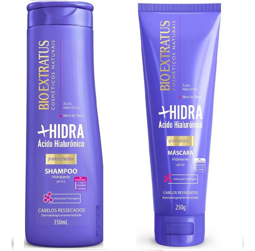 Kit Bio Extratus Shampoo Mascara Hidratante + Hidra 350 Ml