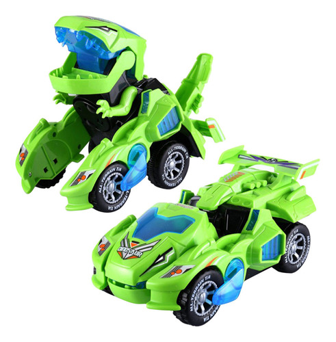 Fwefww O Dinosaur Transformer Car Toy - Pull Back Dino Race