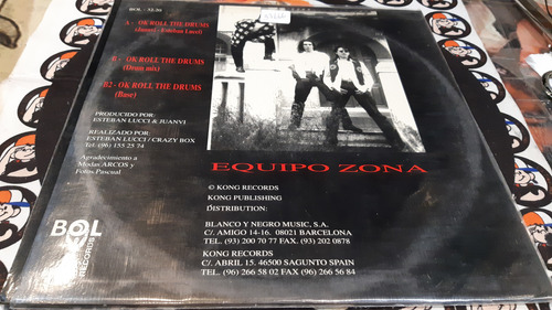 Dj Juanvi Ok Roll The Drums Vinilo Maxi 1993 Makina (Usado)
