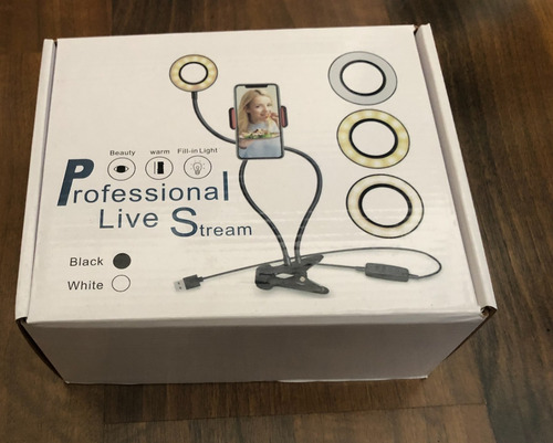 Imagen 7 de 7 de Lámpara Escritorio Aro Luz Fotografia Led Selfie Tiktok 2en1