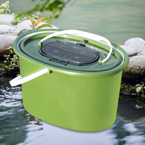 Cubo De Pesca Recipiente De Barril De Cubo De Ovalado 10l