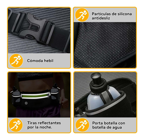 Deportiva,cinturón Para Correr Con 2 Botellas De Agua,bolsay