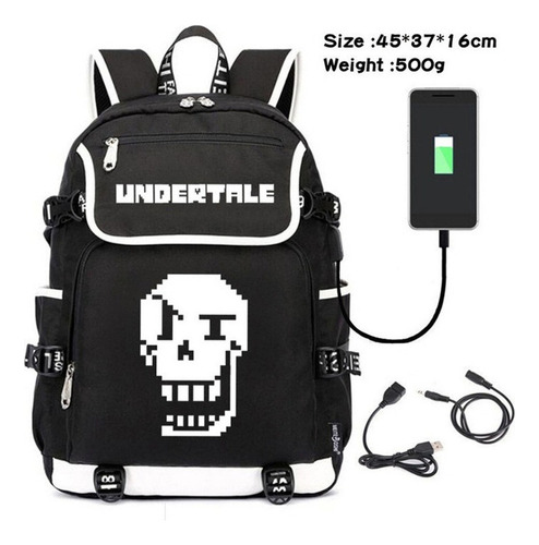 Mochila De Lona Game Undertale Sans Toriel Para Niños Y Niña