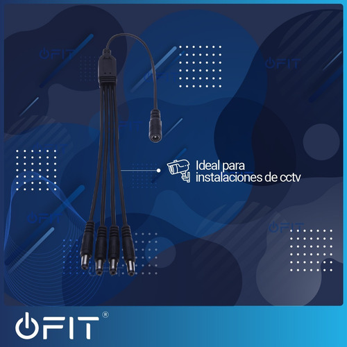 Imagen 3 de 9 de Splitter Pulpo Alimentación 1x4 Cctv Camaras