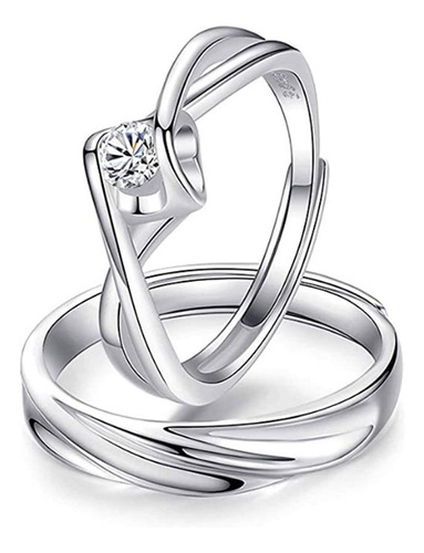 Imagen 1 de 8 de Anillo De Compromiso De Plata De Ley 925