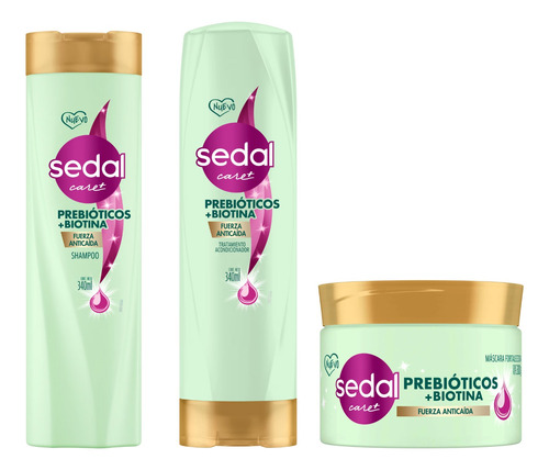 Sedal Combo Prebiotico + Biotina, Shampoo, Acond Y Mascara