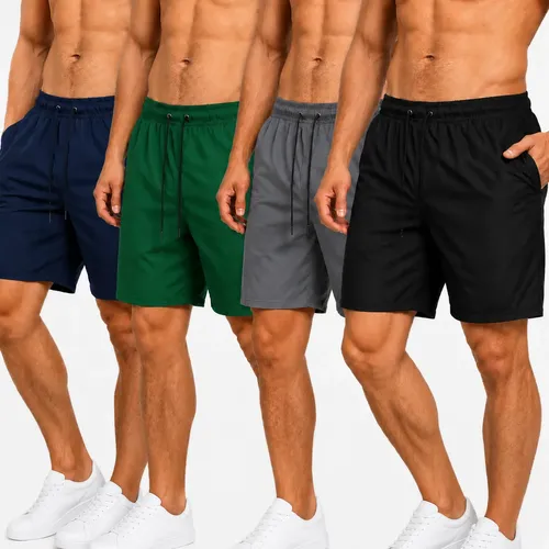 Kit 4 Bermudas Masculina Shorts Praia Tactel Academia Treino
