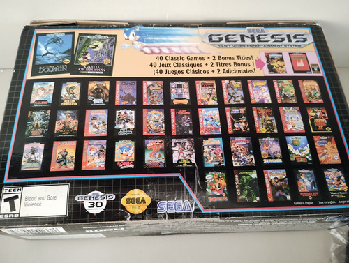 Sega Genesis Mini Mega Drive Completo Original 2 Controles Preto