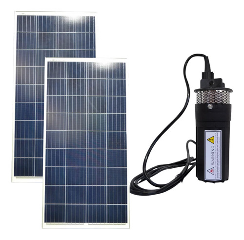 Kit Solar Bomba Sumergible 6 Lpm 70 Mts + 2 Paneles 100w