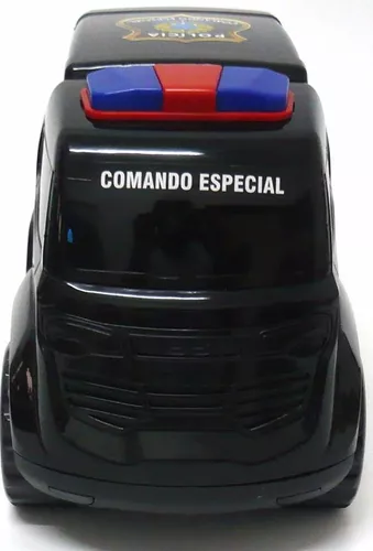 Caminhão de brinquedo Truck Polícia Preto Bs Toys